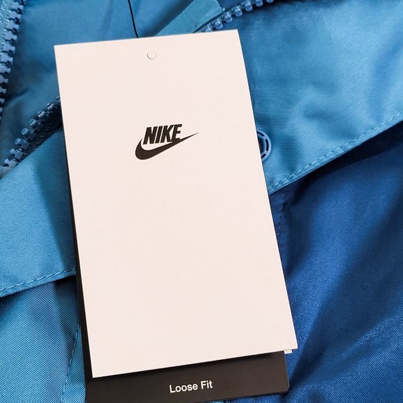 Nike Air Woven Lined Jacket Men's Water Repellant Coat Blue DD6442-476 - Picture 8 of 9